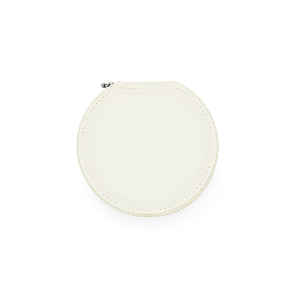 Porta joias de couro sintético com ganchos na cor Branco, personalizado com a logo da empresa