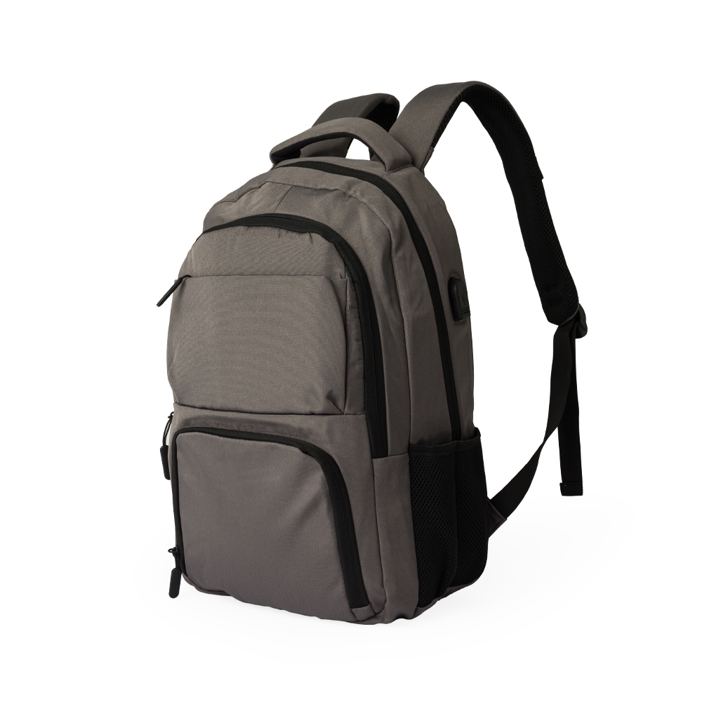Mochila de poliéster USB 28 litros para notebook com divisórias personalizada com a logo da empresa