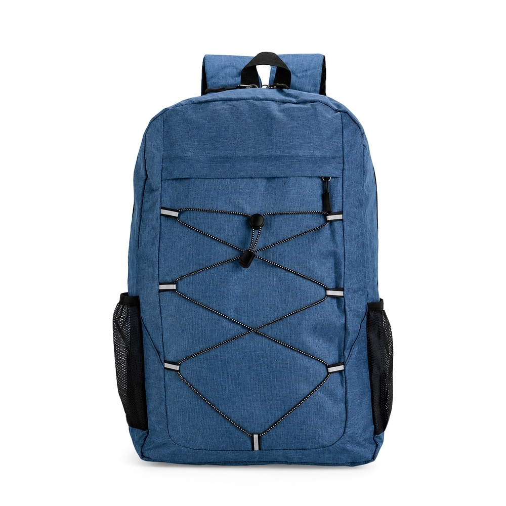 Mochila de poliéster 23 litros impermeável com divisórias e zíper personalizada com a logo da empresa