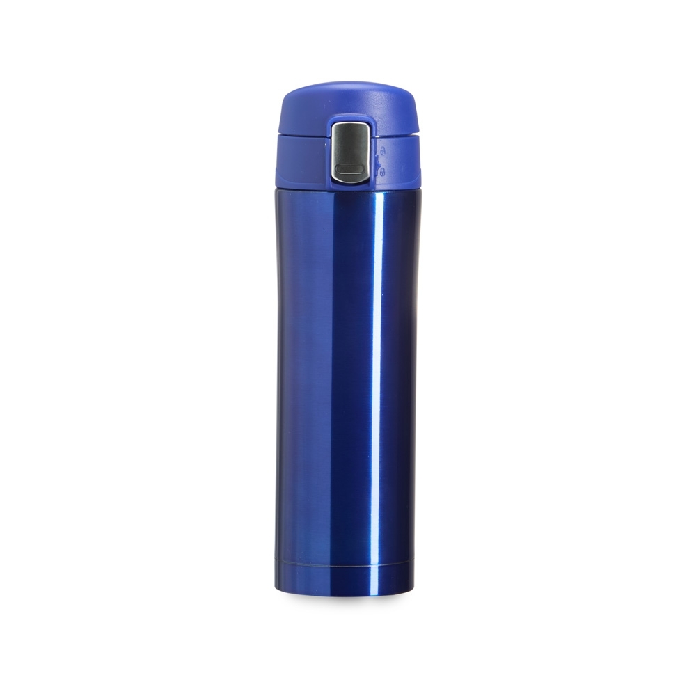 Garrafa térmica 450 ml de inox com trava e tampa de botão