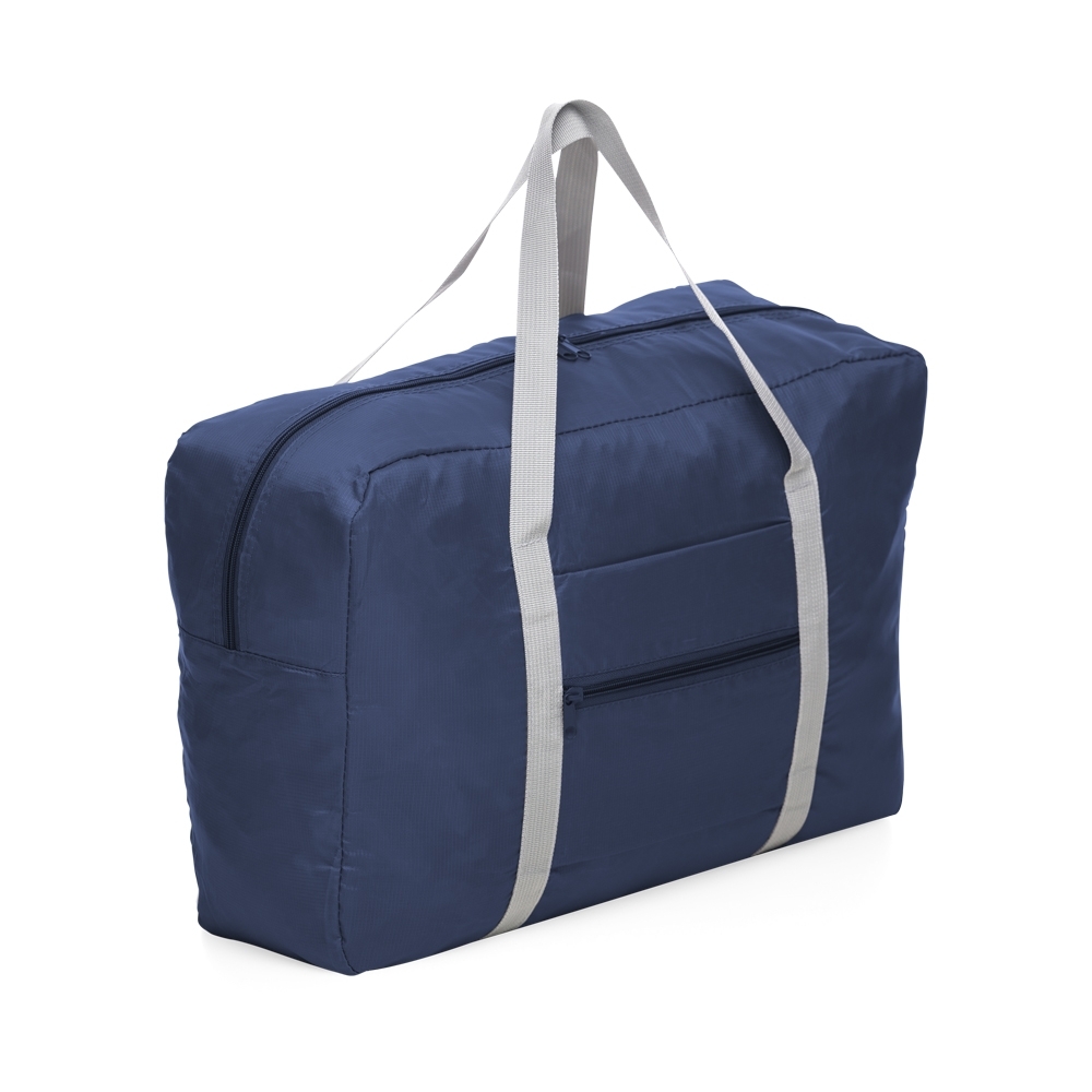 Bolsa de viagem dobrável 32 litros de poliéster com 2 compartimentos personalizada com a logo da empresa