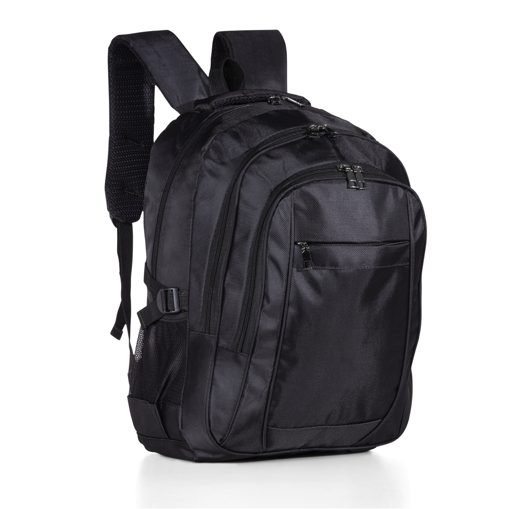 Mochila em nylon 27 litros para notebook com 4 compartimentos personalizada com a logo da empresa