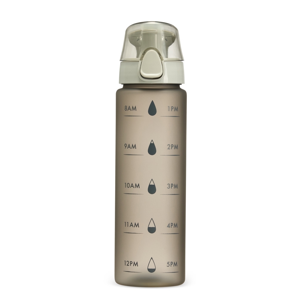 Garrafa plástica 700 ml na cor Fumê, personalizada com a logo da empresa