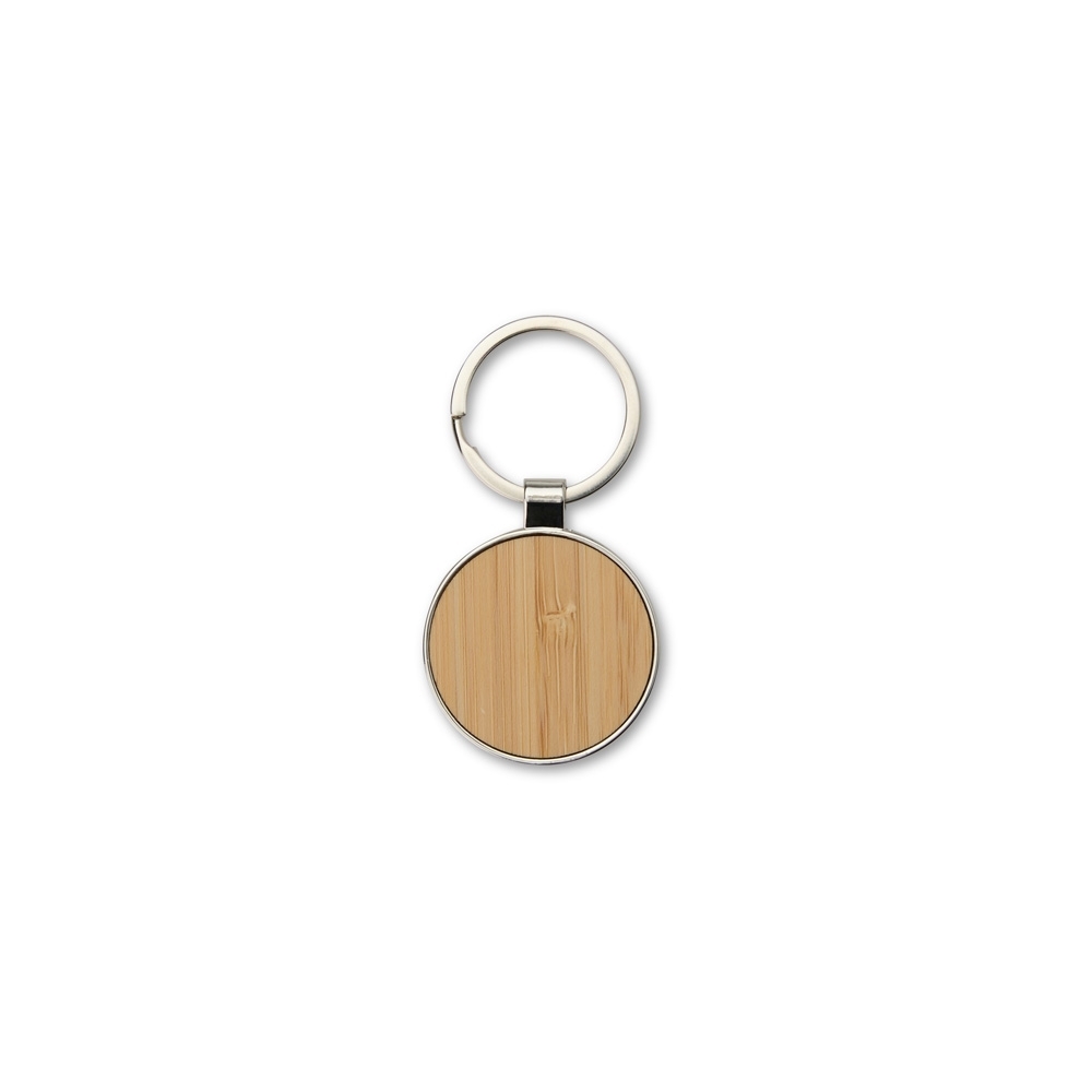 Chaveiro de metal bambu personalizado com a logo da empresa