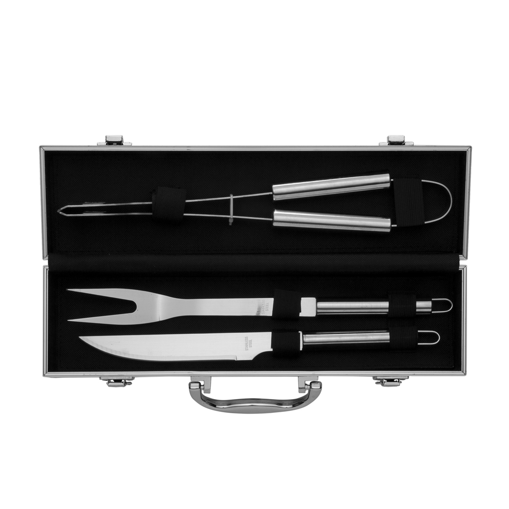 Kit churrasco 3 peças personalizado com a logo da empresa