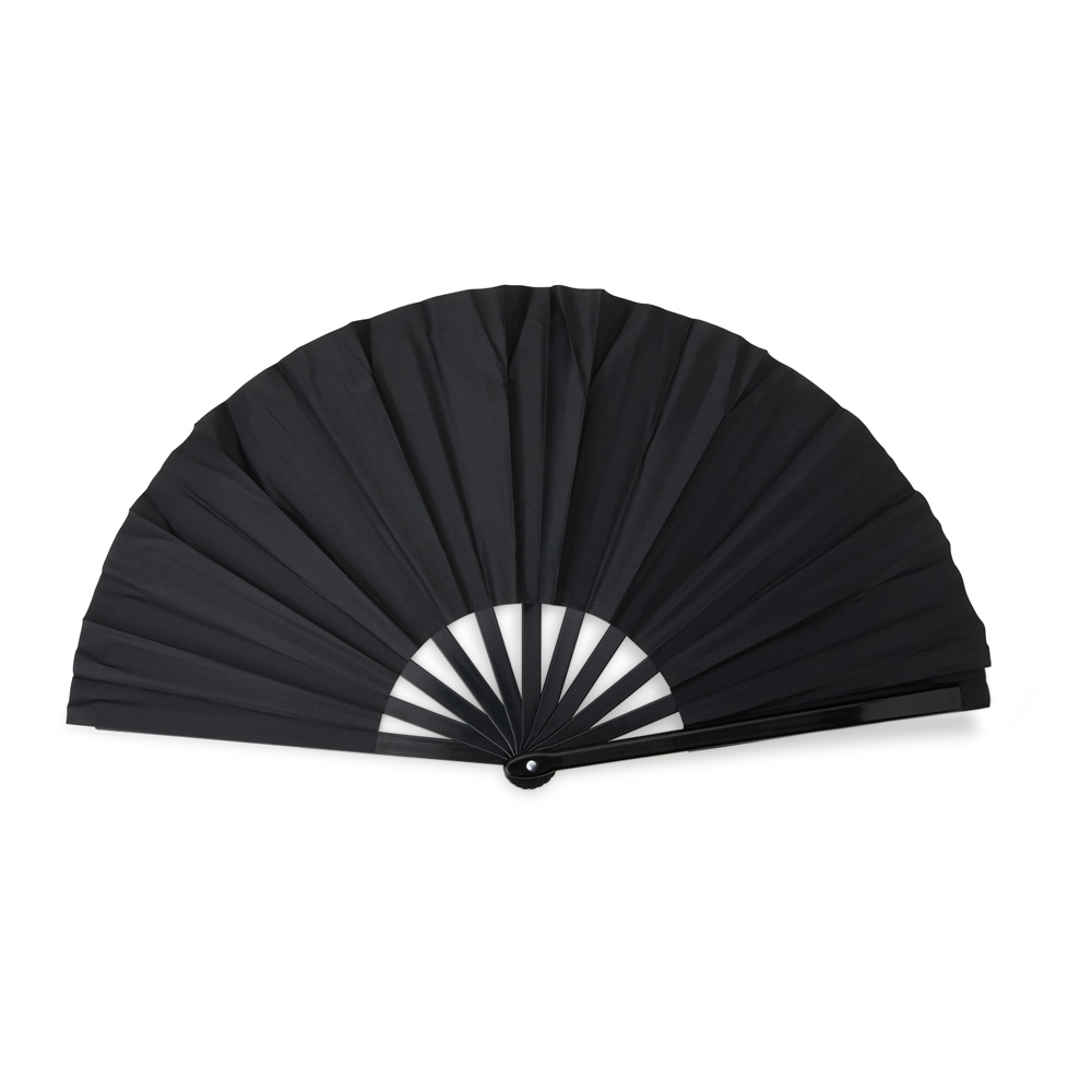 Leque oxford na cor Preto, com a logo da empresa