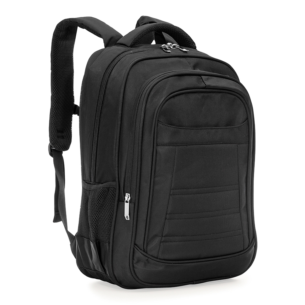 Mochila de poliéster 27 litros para notebook na cor Preto, personalizada com a logo da empresa
