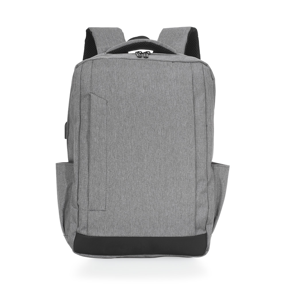 Mochila de nylon USB 21 litros para notebook com 2 compartimentos