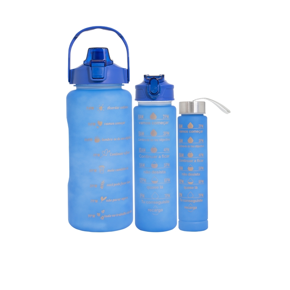 Kit 3 garrafas personalizado com a logo da empresa