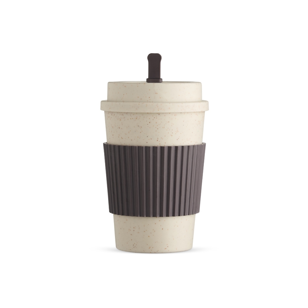 Copo de fibra de trigo 450 ml sem BPA personalizado com a logo da empresa