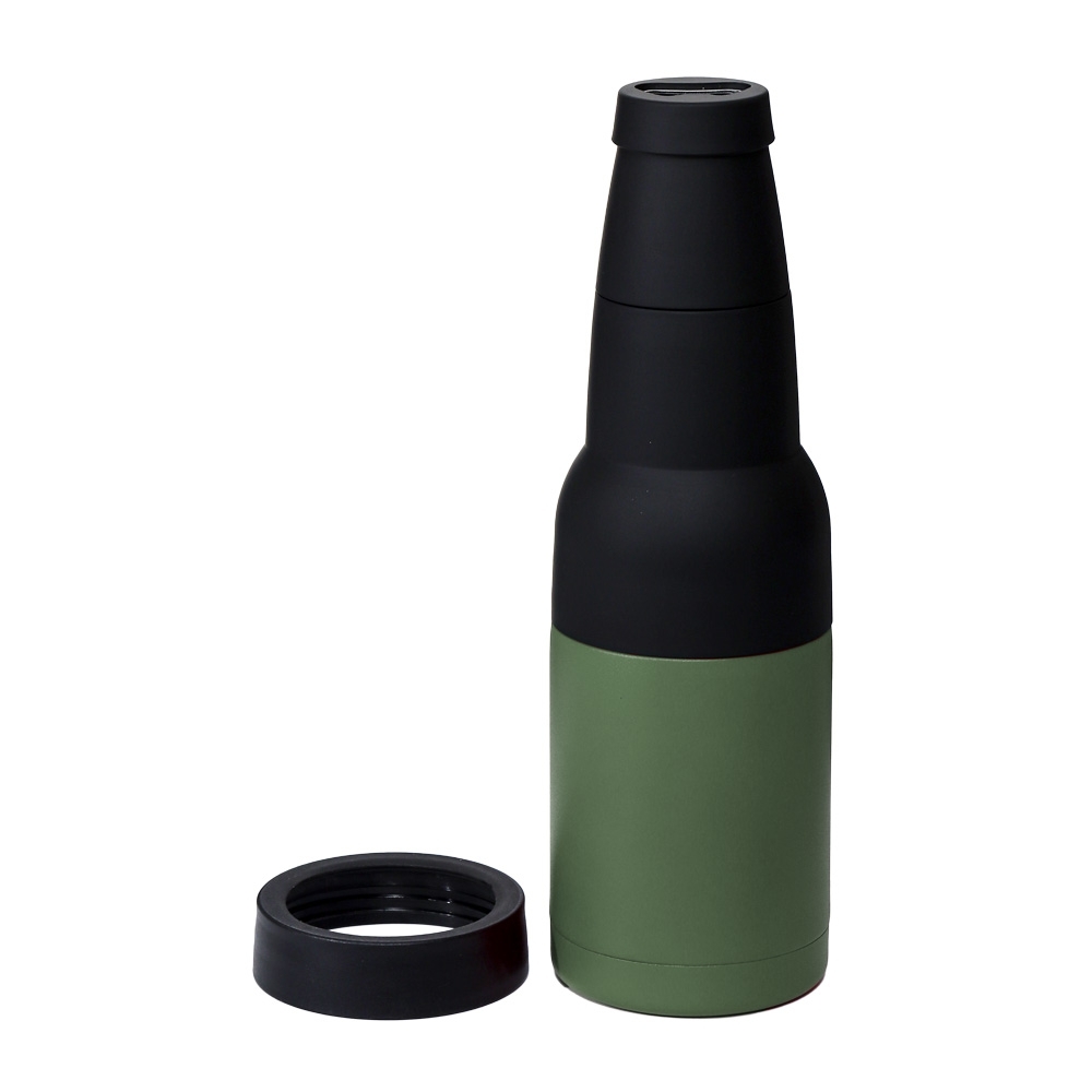 Copo térmico multiuso de inox na cor Verde / Preto, personalizado com a logo da empresa