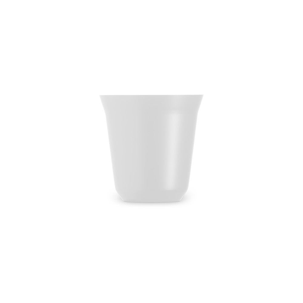 Copo inox 150 ml personalizado com a logo da empresa, na cor branco