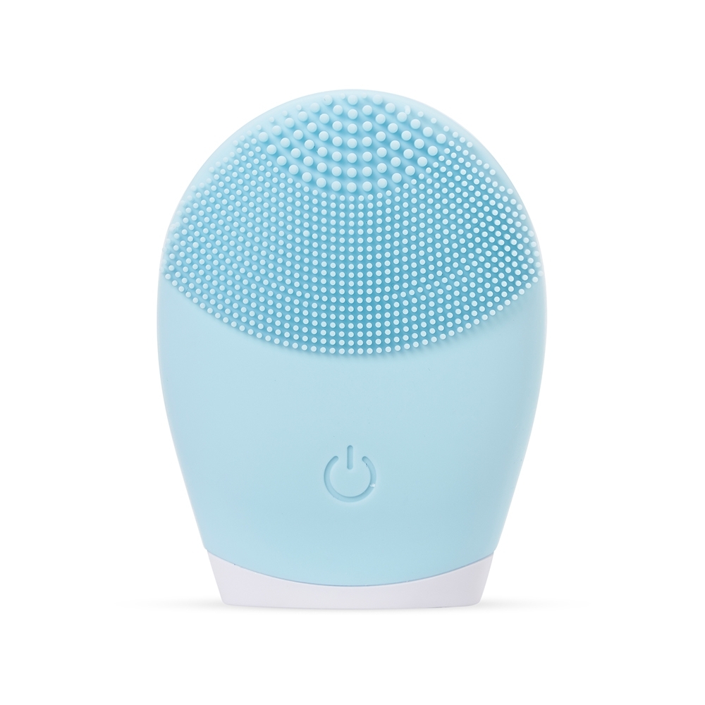 Massageador facial pilha AAA n/ inclusa de silicone personalizado com a logo da empresa