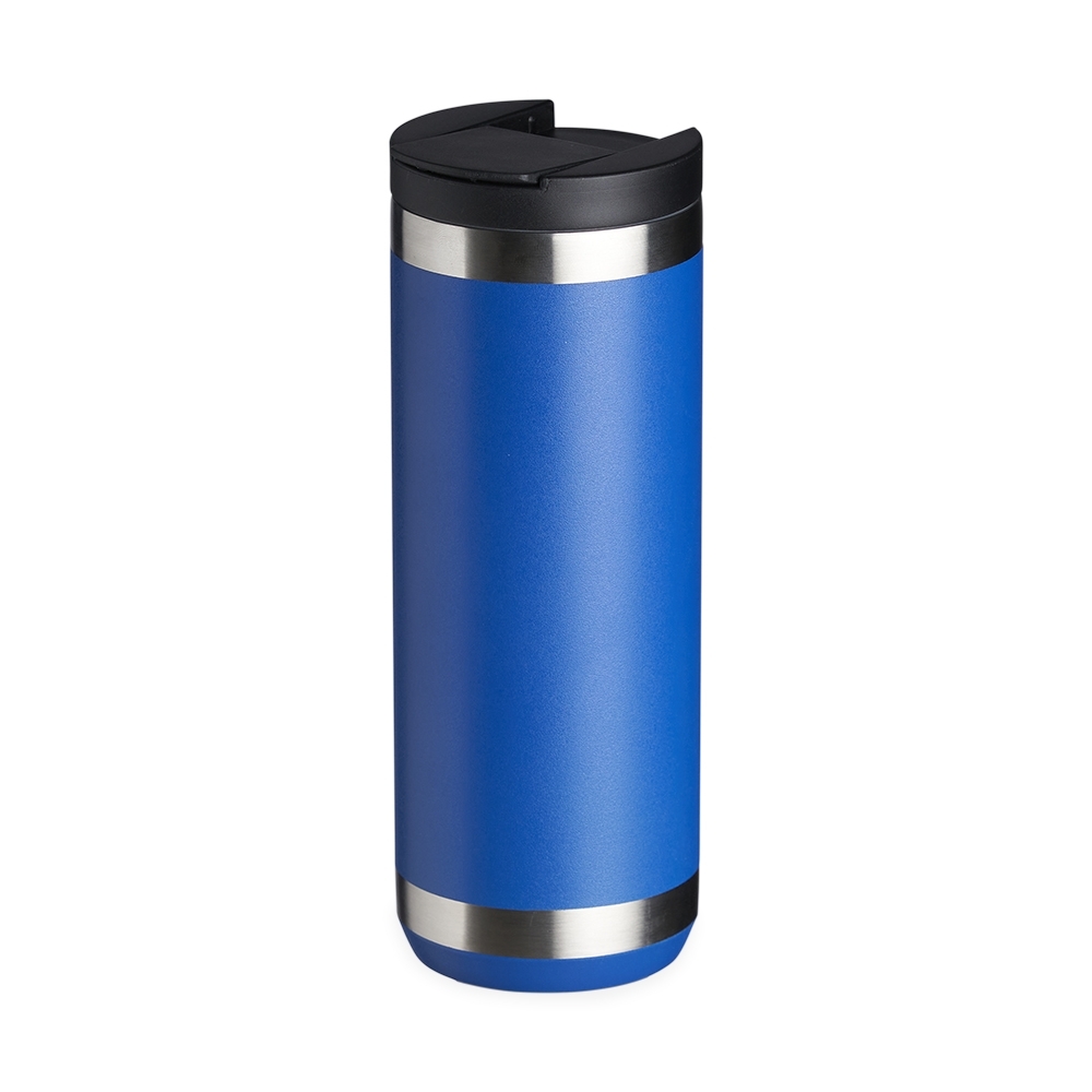 Copo térmico 550 ml de inox com tampa de bocal e trava personalizado com a logo da empresa
