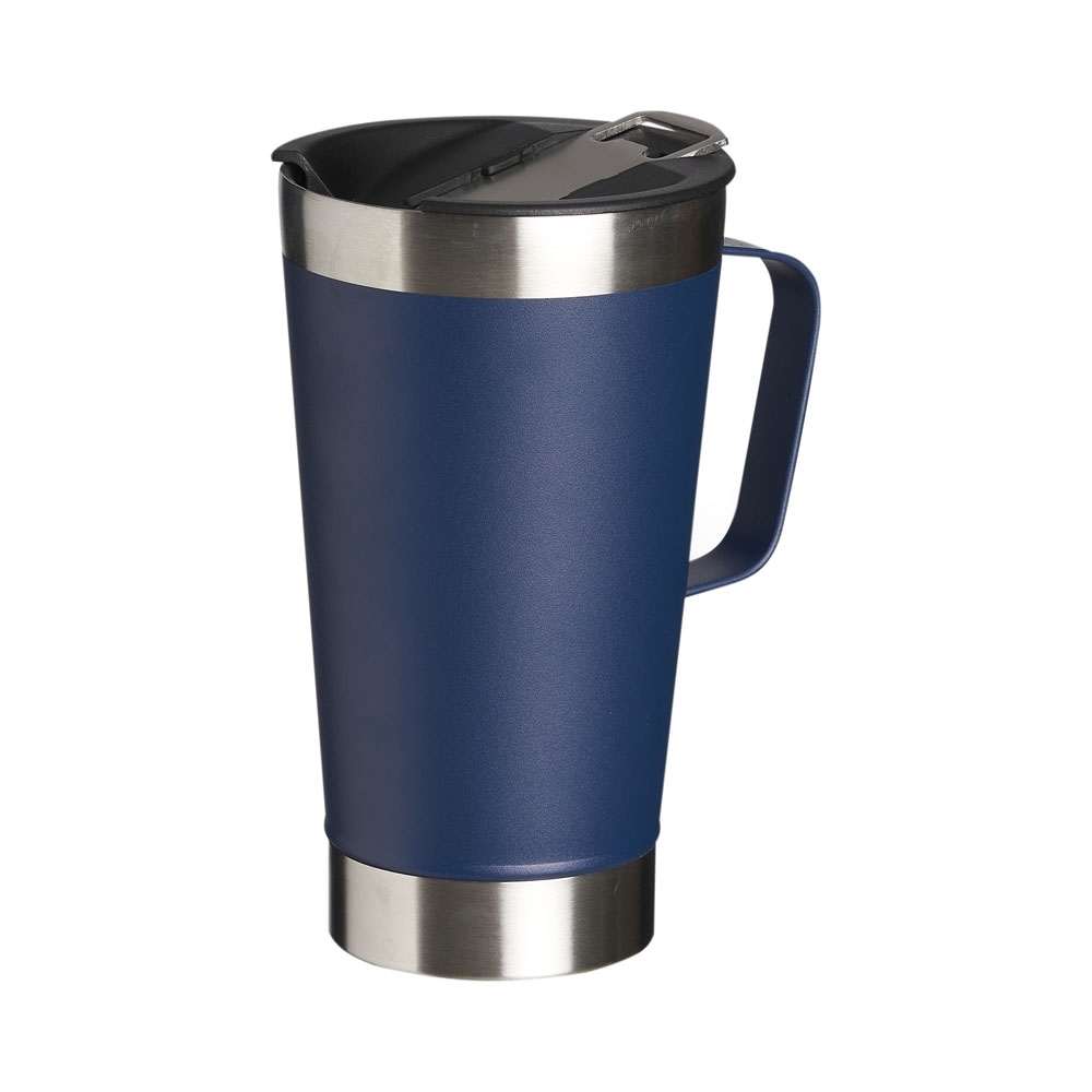 Caneca térmica 500 ml lisa de inox com abridor personalizada com a logo da empresa