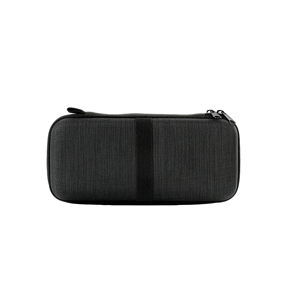 Estojo de nylon impermeável na cor Preto, personalizado com a logo da empresa