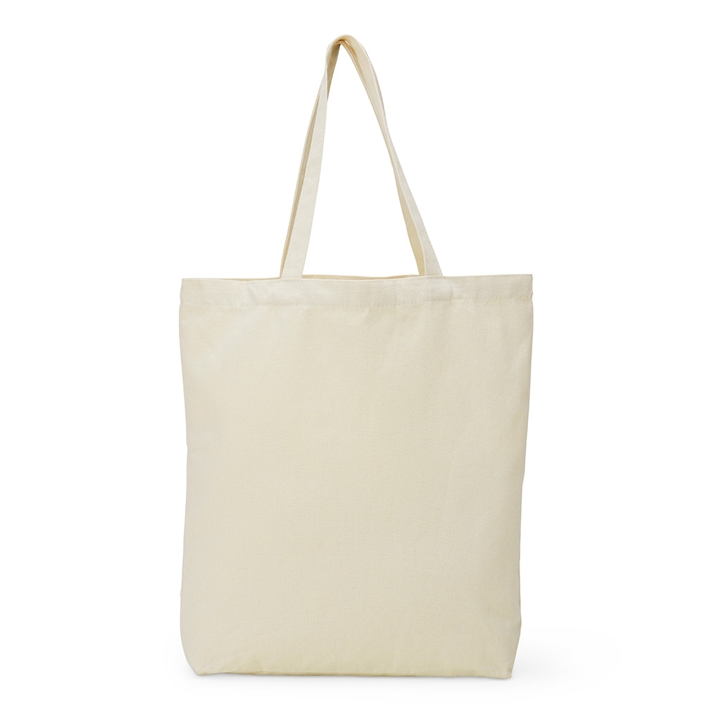 Sacola de algodão 300 g/m² personalizada com a logo da empresa, na cor bege