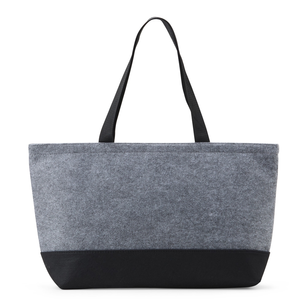 Bolsa térmica 13 litros de feltro personalizada com a logo da empresa