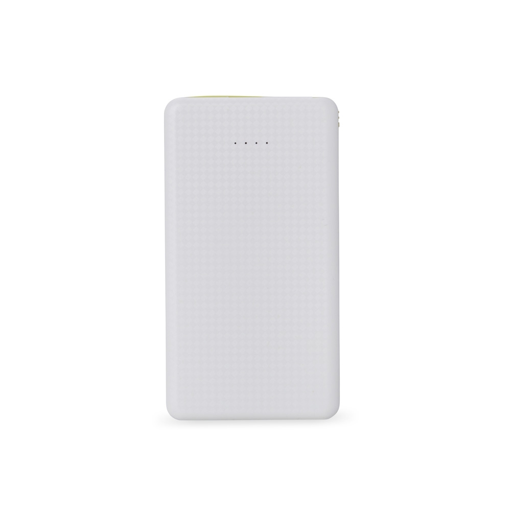 Power bank 5.000 mAh de plástico na cor Preto, personalizado com a logo da empresa