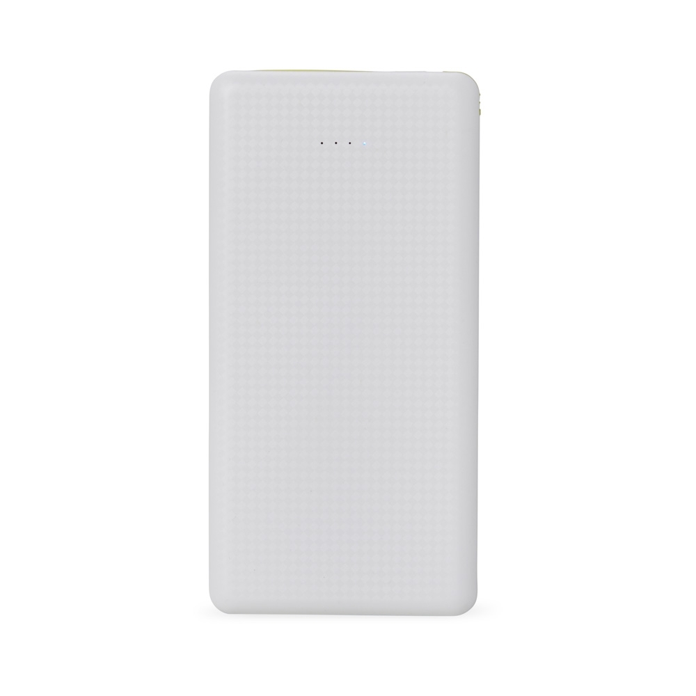 Power bank 10.000 mAh de plástico personalizado com a logo da empresa