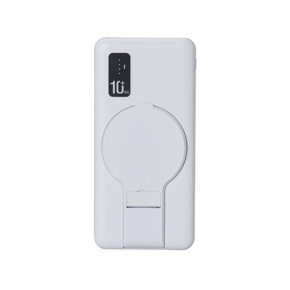 Power bank 10.000 mAh de plástico com indução personalizado com a logo da empresa