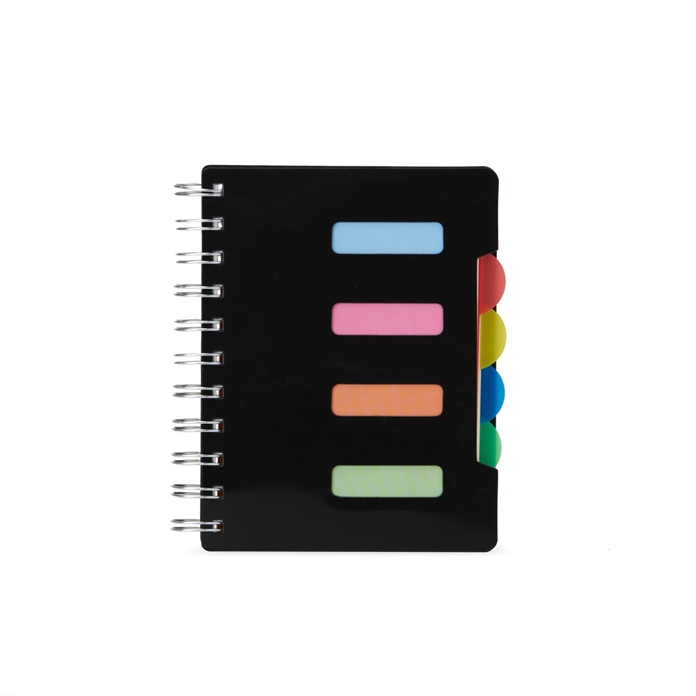 Caderno pequeno com espiral e 103 folhas
