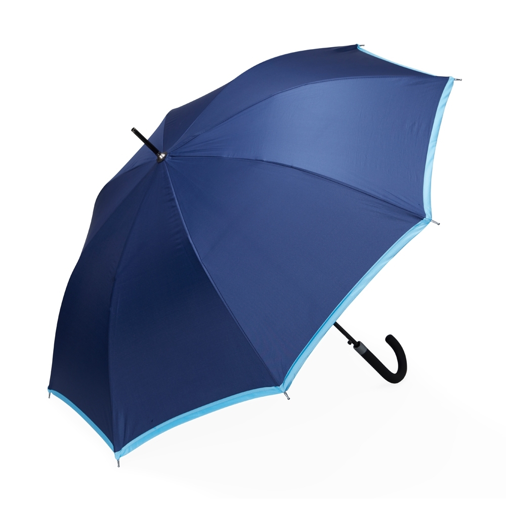 Guarda-chuva automático com 8 varetas personalizado com a logo da empresa, na cor azul