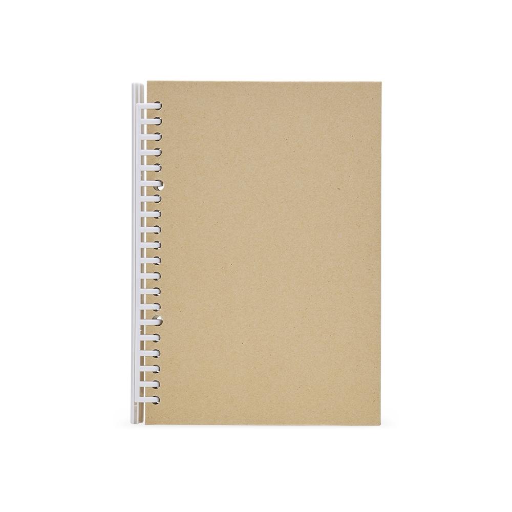 Caderno Wire-O pautado A5 com capa dura e espiral personalizado com a logo da empresa