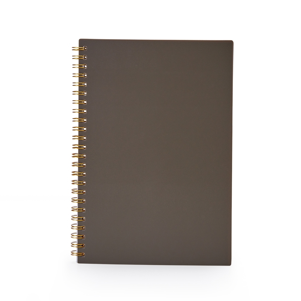 Caderno A5 plástico com espiral e 80 folhas