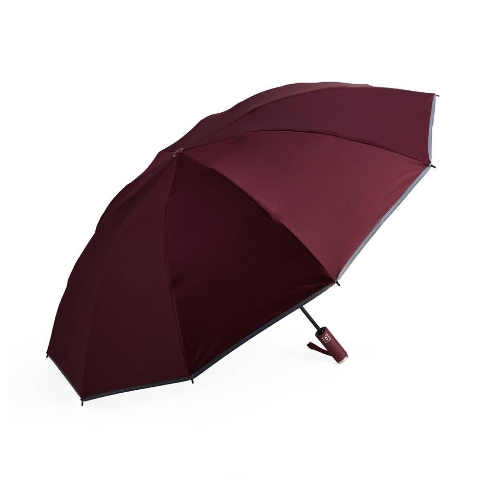 Guarda-chuva automático com 10 varetas personalizado com a logo da empresa, na cor vermelho