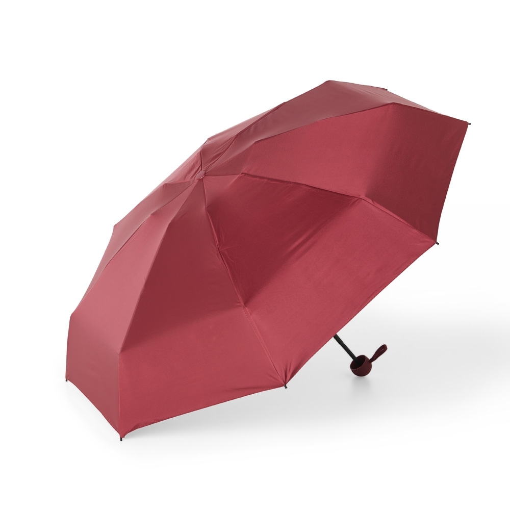 Guarda-chuva upf50+ de poliéster com 8 varetas personalizado com a logo da empresa, na cor vinho