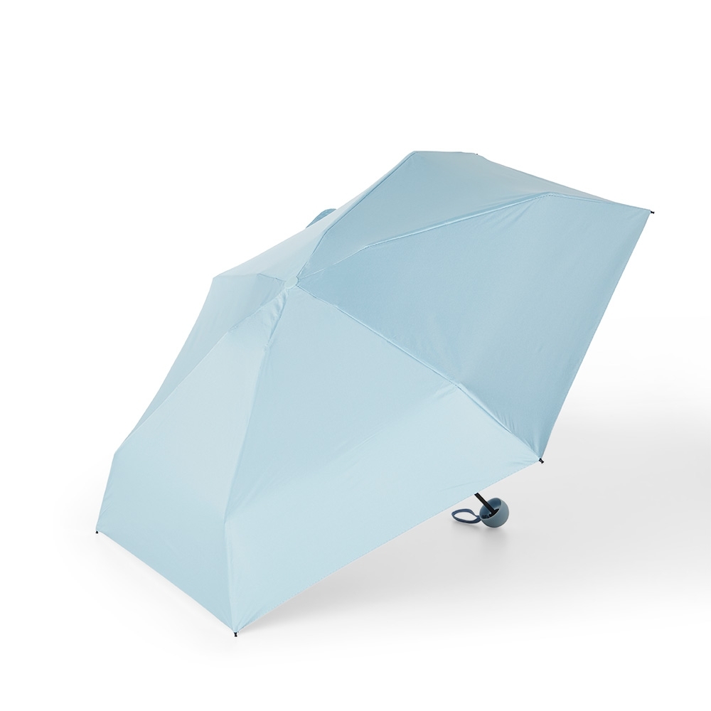 Guarda-chuva manual de poliéster com 6 varetas personalizado com a logo da empresa, na cor azul