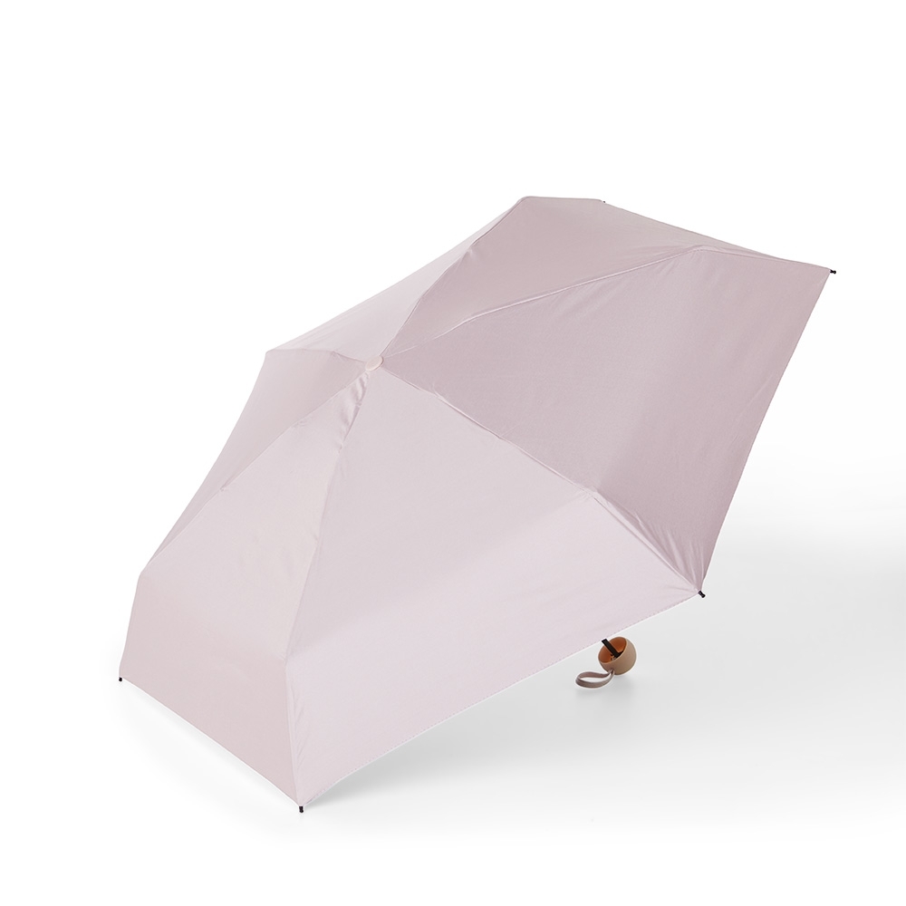 Guarda-chuva manual de poliéster com 6 varetas personalizado com a logo da empresa, na cor rosa