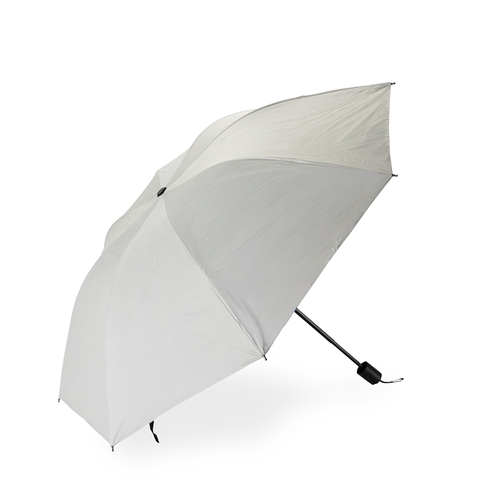 Guarda-chuva manual de nylon com forro de vinil, 8 varetas e capa personalizado com a logo da empresa, na cor branco