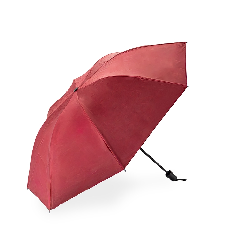 Guarda-chuva manual de nylon com forro de vinil, 8 varetas e capa personalizado com a logo da empresa, na cor vermelho