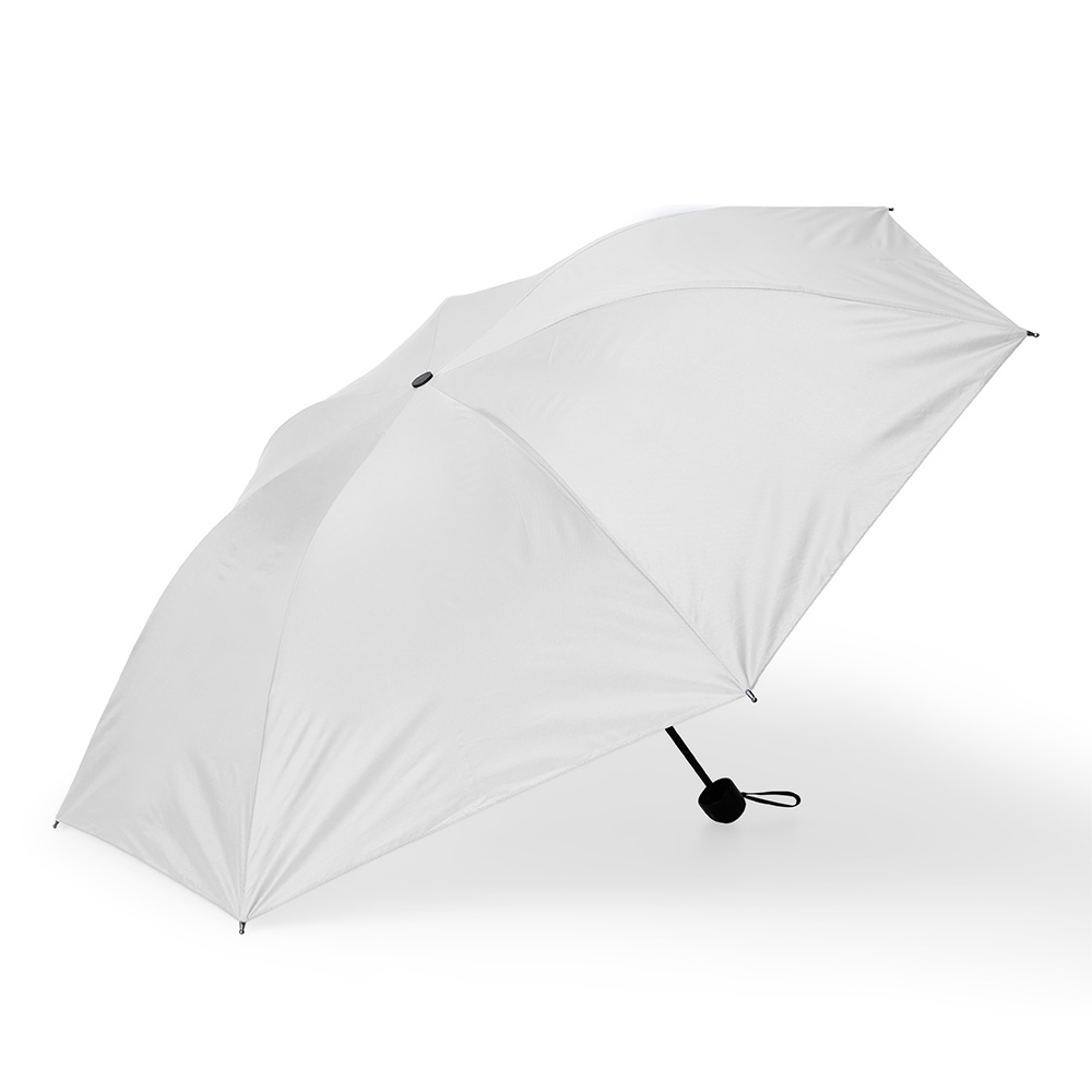 Guarda-chuva manual de nylon com 8 varetas e capa protetora personalizado com a logo da empresa, na cor branco