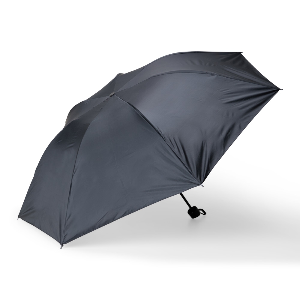 Guarda-chuva manual de nylon com 8 varetas e capa protetora na cor Preto, personalizado com a logo da empresa