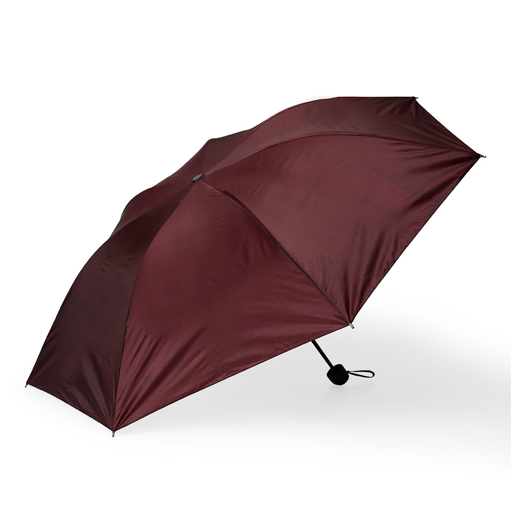 Guarda-chuva manual de nylon com 8 varetas e capa protetora personalizado com a logo da empresa, na cor vinho