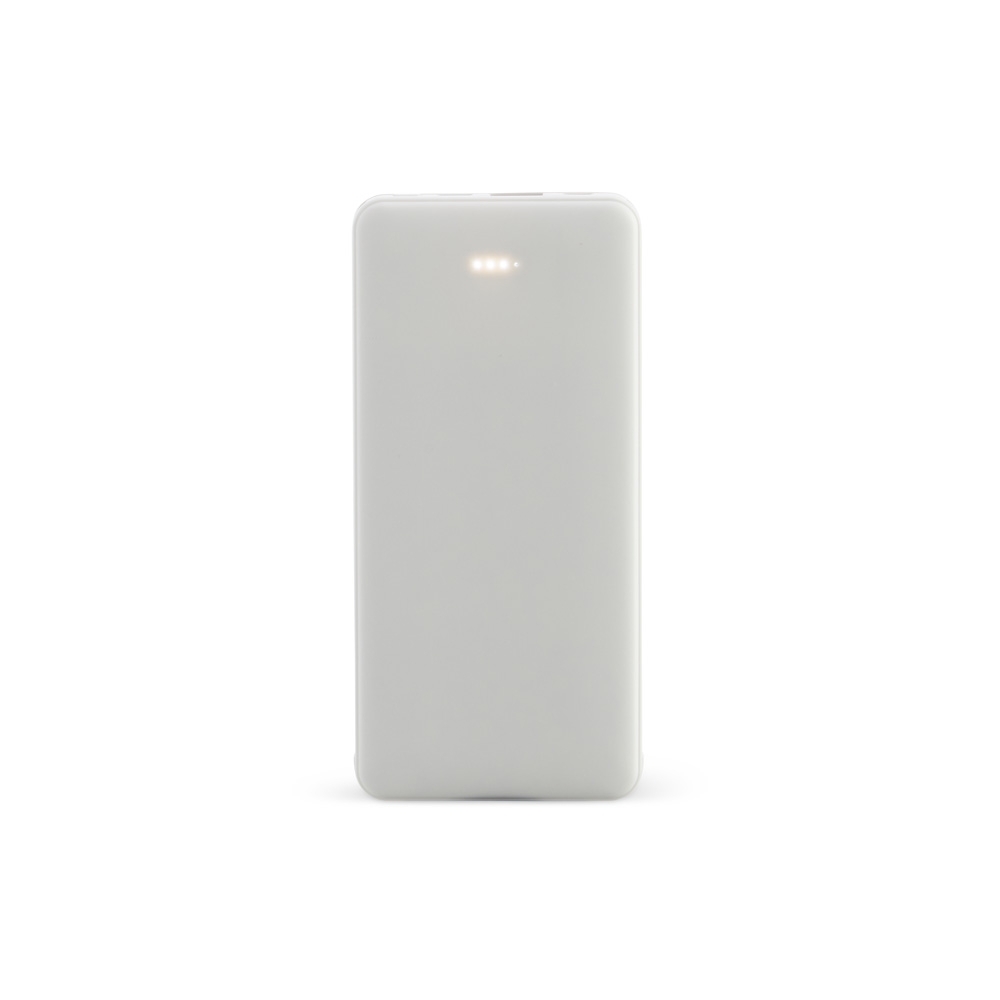 Power bank 10.000 mAh de plástico com indicador LED personalizado com a logo da empresa