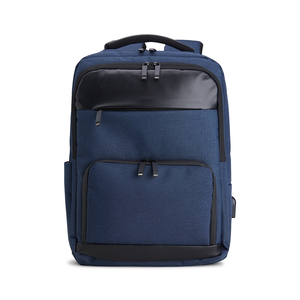 Mochila de poliéster 23 litros para notebook com 4 compartimentos personalizada com a logo da empresa