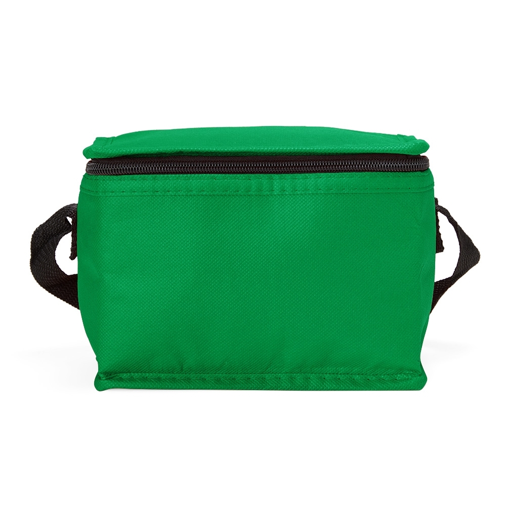 Bolsa térmica 4 litros de TNT impermeável personalizada com a logo da empresa, na cor verde