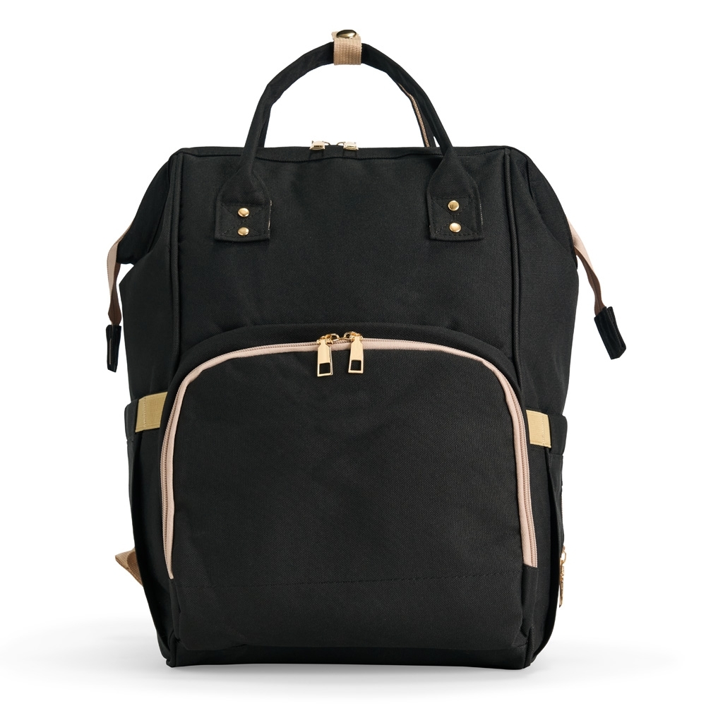 Mochila funcional oxford 19 litros impermeável com 3 compartimentos na cor Preto, personalizada com a logo da empresa