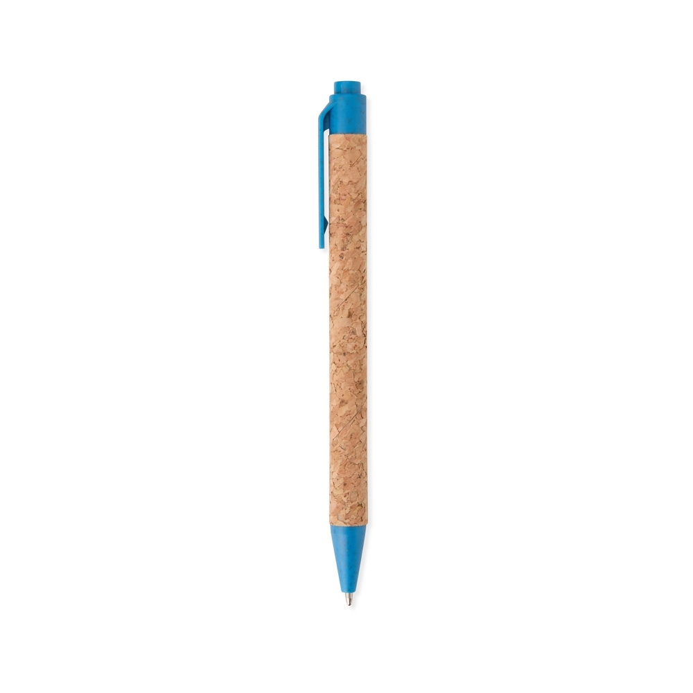 Caneta de cortiça personalizada com a logo da empresa