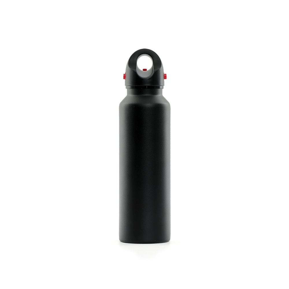 Garrafa térmica inox 620 ml na cor Preto, personalizada com a logo da empresa