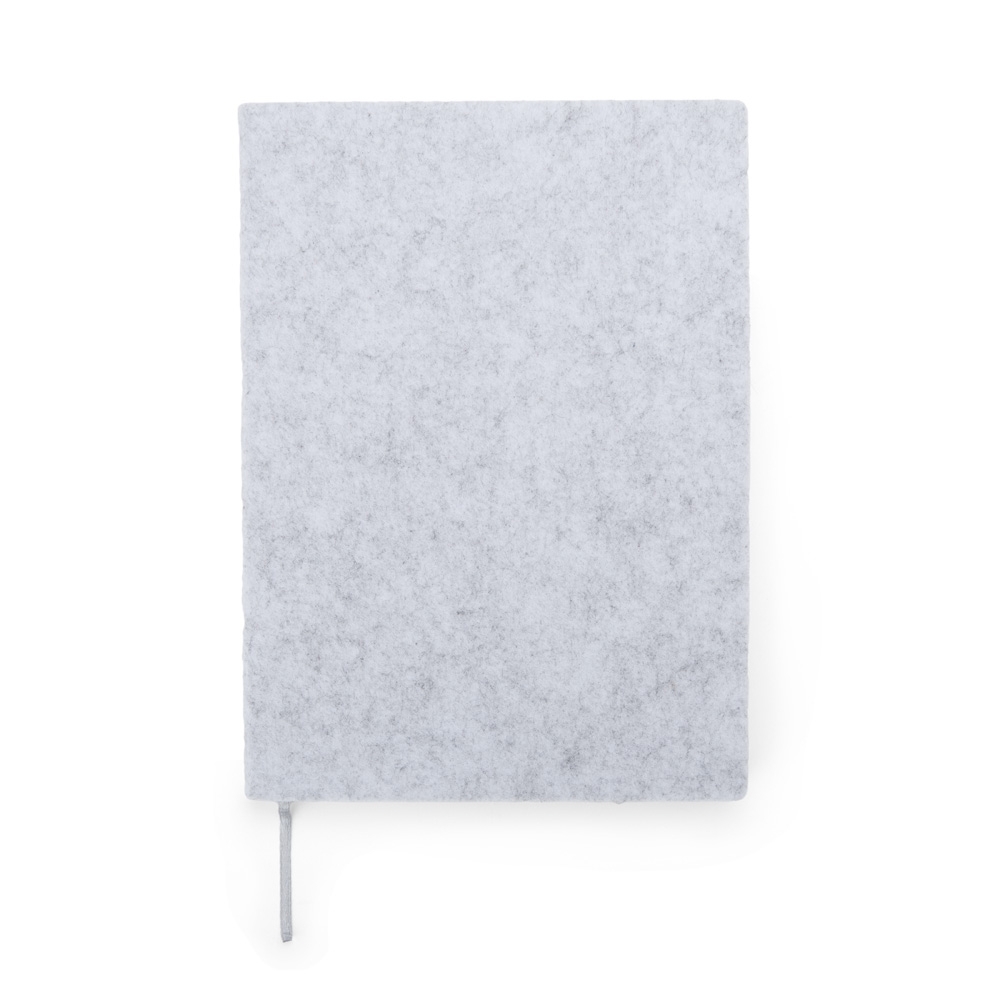Caderno A5 feltro com 96 folhas personalizado com a logo da empresa