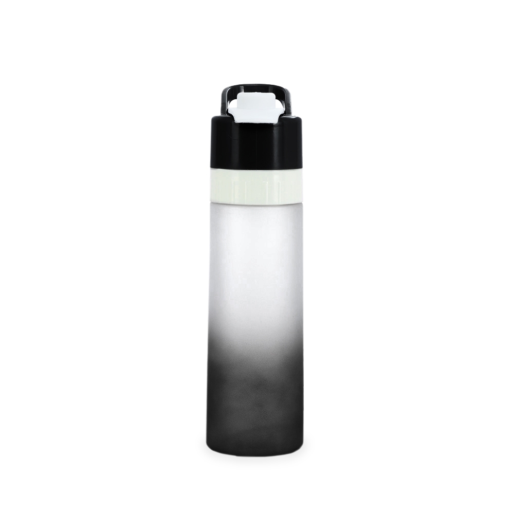 Squeeze borrifador plástico 650 ml em dois tons com alça na cor Preto, personalizado com a logo da empresa