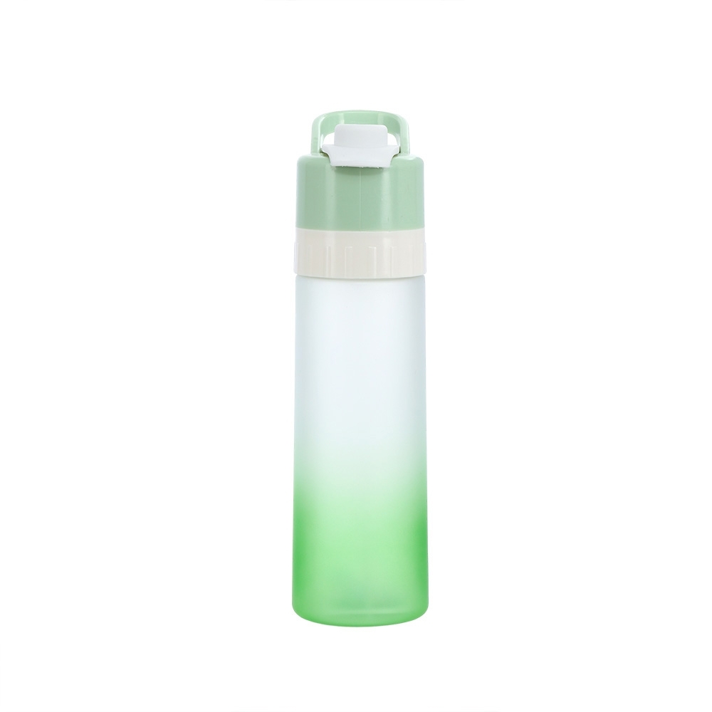 Squeeze borrifador plástico 650 ml em dois tons com alça personalizado com a logo da empresa, na cor verde