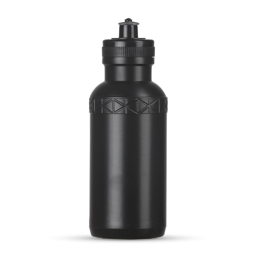 Squeeze plástico 500 ml bico de silicone sem BPA na cor Preto, personalizado com a logo da empresa