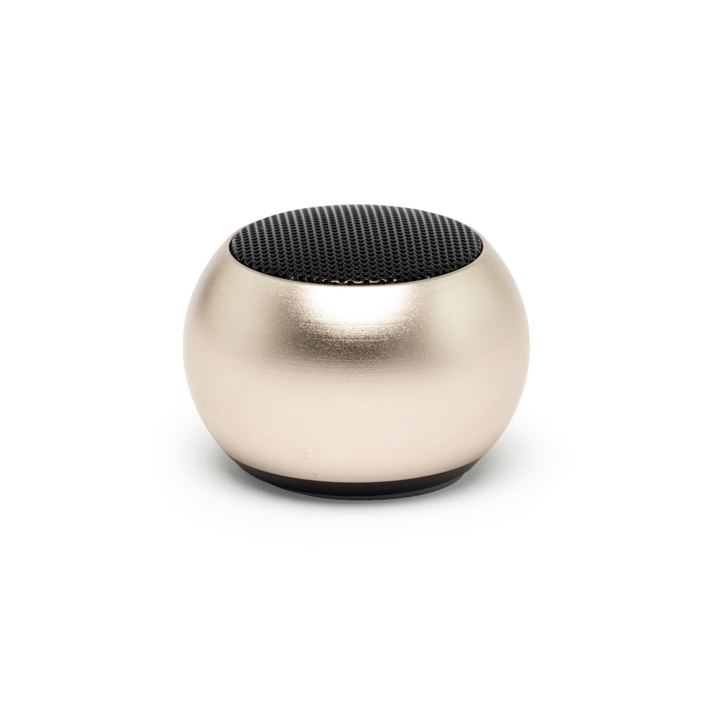 Caixa de som Bluetooth TWS de inox com cordão personalizada com a logo da empresa