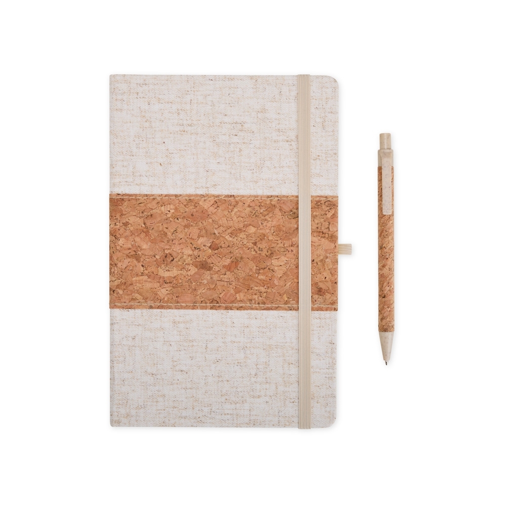 Kit ecológico 2 peças na cor Branco, personalizado com a logo da empresa